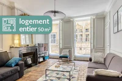 Coin salon dans l'établissement Appartement Saint Jean