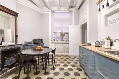 Cuisine ou kitchenette dans l'établissement Appartement Saint Jean
