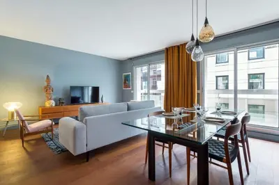 Coin salon dans l'établissement Stella - Furnished apartment - Downtown Lyon