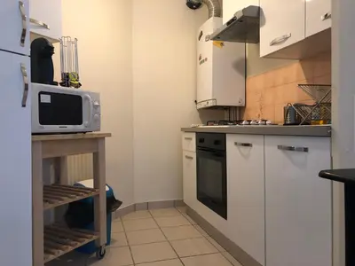 Cuisine ou kitchenette dans l'établissement Woézon Na Mi