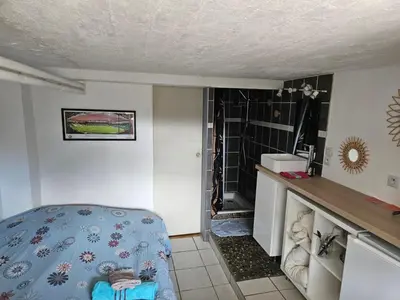Cuisine ou kitchenette dans l'établissement Aux 2 lots