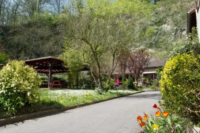 Jardin de l'établissement Logis Hôtel La Cascade - Lyon Nord