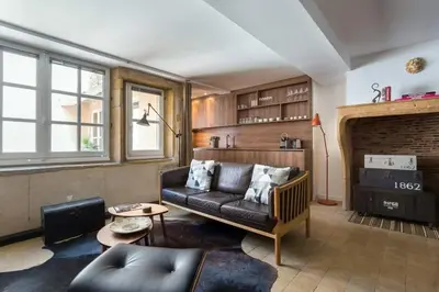 Coin salon dans l'établissement Havane - Furnished apartment - Downtown Lyon
