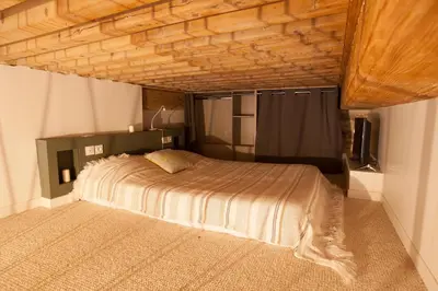 Un ou plusieurs lits dans un hébergement de l'établissement Hamac Suites - Studio Ainay 4 - Hyper centre Lyon