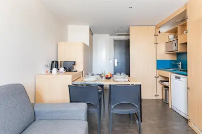Cuisine ou kitchenette dans l'établissement Appart’City Confort Lyon Cité Internationale