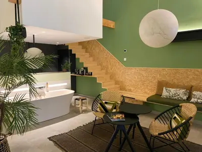 Coin salon dans l'établissement MiHotel Comte