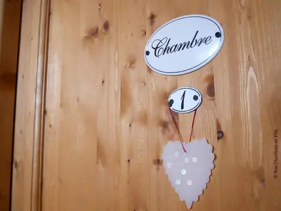 Certificat, récompense, panneau ou autre document affiché dans l'établissement Nos chambres en ville B&B