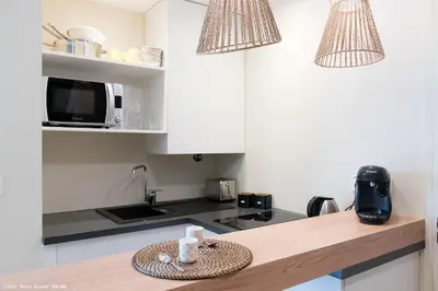 Cuisine ou kitchenette dans l'établissement Studio Design Paloma Dark