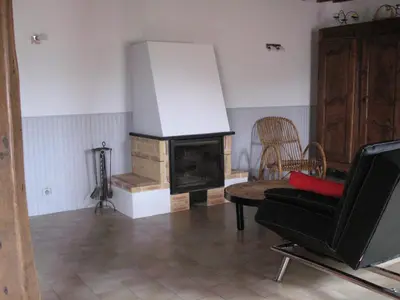 Coin salon dans l'établissement Domaine des Gardette