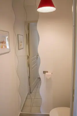 Salle de bains dans l'établissement Petit nid douillet Décines