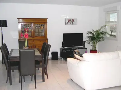 Télévision ou salle de divertissement dans l'établissement Appart'cosy Lyon Est