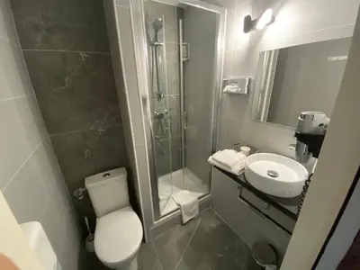 Salle de bains dans l'établissement La Roselière