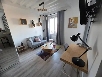 Télévision ou salle de divertissement dans l'établissement Le Central Rhône 2 - vue grandiose -