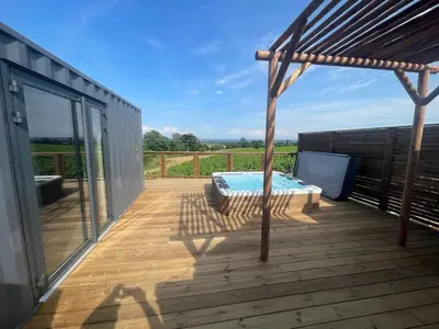 Balcon ou terrasse dans l'établissement Camping La Grappe Fleurie
