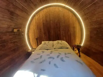 Un ou plusieurs lits dans un hébergement de l'établissement Foudres du Chêne du Py