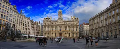 Vue générale sur Lyon ou vue de la ville depuis l'appartement