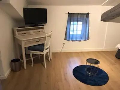 Télévision ou salle de divertissement dans l'établissement Ô Petit Nice