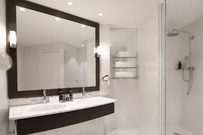 Salle de bains dans l'établissement Lyon Marriott Hotel Cité Internationale