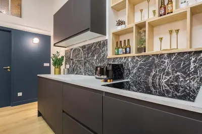 Cuisine ou kitchenette dans l'établissement Cocon Cordeliers 2 ou 4 voyageurs