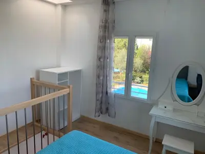 Un ou plusieurs lits dans un hébergement de l'établissement Gîte de la tour