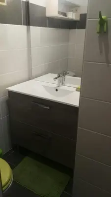 Salle de bains dans l'établissement Gîte au coeur du parc naturel régional du Pilat