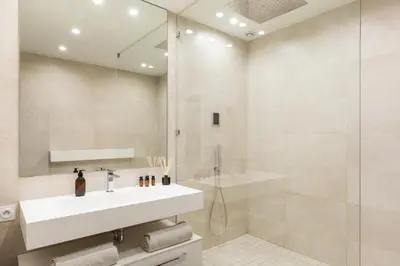 Salle de bains dans l'établissement MOHOM - Berges du Rhône