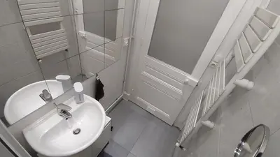 Salle de bains dans l'établissement Appart - Hotel La Batisse de Saint-Chamond