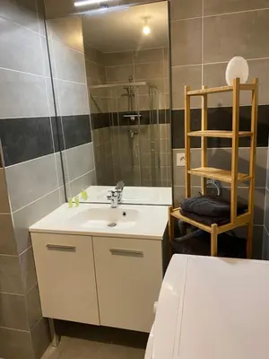 Salle de bains dans l'établissement Appartement NEUF à St jean de Niost tout confort