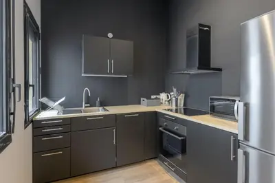 Cuisine ou kitchenette dans l'établissement NOCNOC - Le Raphael