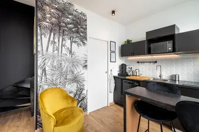 Cuisine ou kitchenette dans l'établissement Le Cocon Des Artistes
