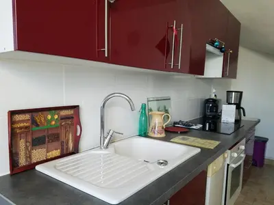Cuisine ou kitchenette dans l'établissement La clef des champs - Gîte 9 personnes, 4 chambres