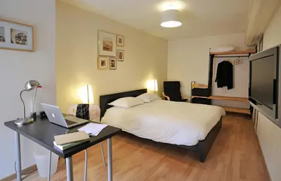 Télévision ou salle de divertissement dans l'établissement Hostellerie du Forez