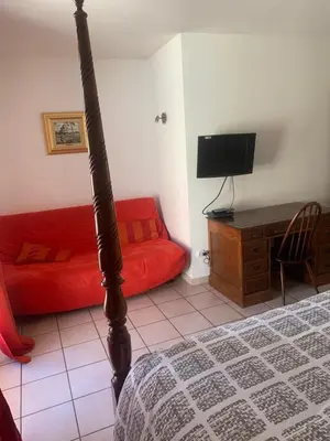 Télévision ou salle de divertissement dans l'établissement Le Saint-Hilaire