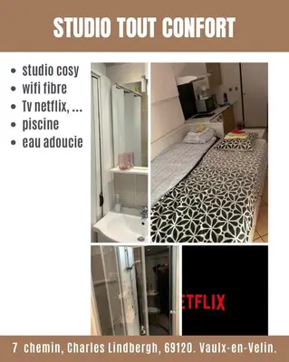 Plan de l'établissement Joli studio tout confort avec toutes commodités