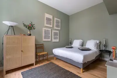 Un ou plusieurs lits dans un hébergement de l'établissement Arbre Sec - Furnished apartment - Downtown Lyon
