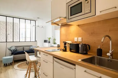 Cuisine ou kitchenette dans l'établissement DIFY Victoire
