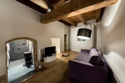 Télévision ou salle de divertissement dans l'établissement La Suite Miroirs - Plein cœur du Vieux Lyon