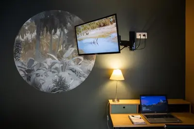 Télévision ou salle de divertissement dans l'établissement Le Richan - 21 m au coeur de la Croix-Rousse climatisé