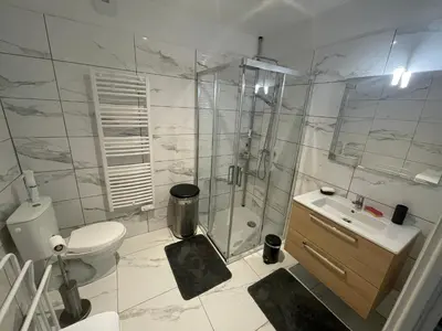 Salle de bains dans l'établissement Le Clos Du Jardin