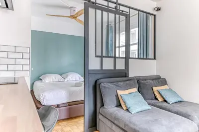 Un ou plusieurs lits dans un hébergement de l'établissement GuestReady - T1 BIS - Cosy and Lovely