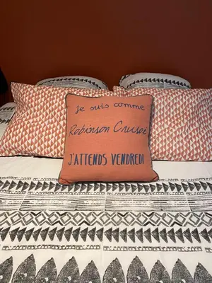 Un ou plusieurs lits dans un hébergement de l'établissement Studio Cosy tt confort proche aéroport