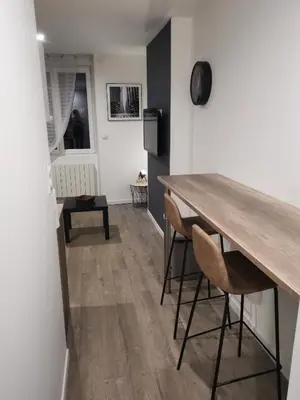 Télévision ou salle de divertissement dans l'établissement Studio cosy au pied du METRO FLACHET
