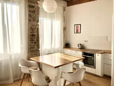 Cuisine ou kitchenette dans l'établissement Le Canut de St Just