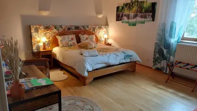 Un ou plusieurs lits dans un hébergement de l'établissement L'Orée du Bois Bettu