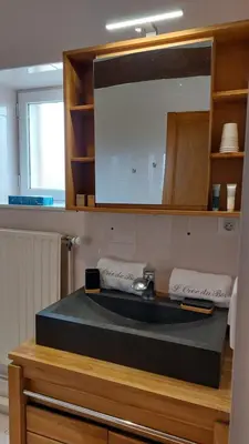 Cuisine ou kitchenette dans l'établissement L'Orée du Bois Bettu