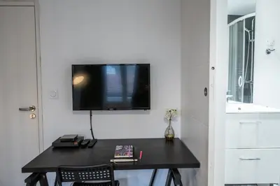 Télévision ou salle de divertissement dans l'établissement Le Bollier - Charmant appartement au calme
