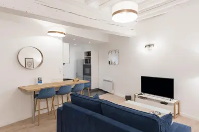 Télévision ou salle de divertissement dans l'établissement Le Nid du Lion - Joli T2 quartier St Georges au calme