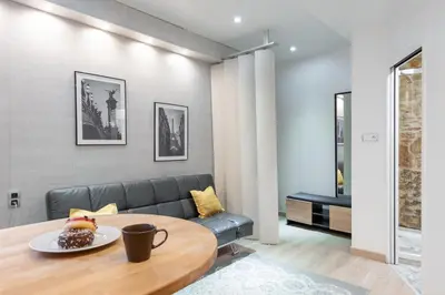 Coin salon dans l'établissement ART HOME - T2 au coeur de Lyon