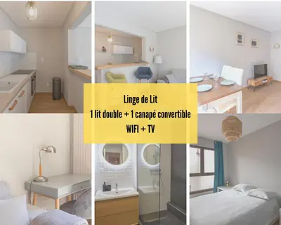 Cuisine ou kitchenette dans l'établissement CABANA & La Calade - Centre-Ville