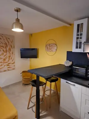 Télévision ou salle de divertissement dans l'établissement Le gîte des Pierres Dorées